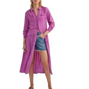 Pilcro Long Sleeve Pink Dress